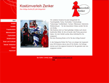 Tablet Screenshot of kostuemverleih-zenker.de